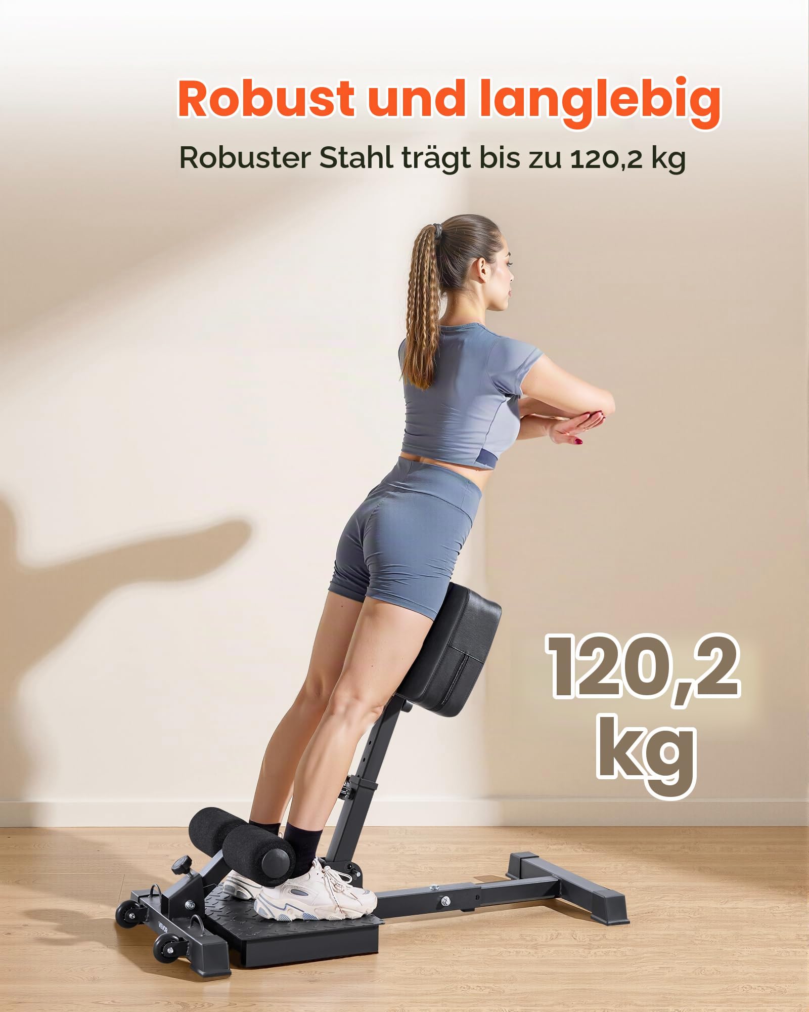 VEVOR Sissy Squat Maschine, multifunktionales Deep Sissy Squat Bench für Beinmuskeltraining, Faltbarer Kniebeugentrainer für Rumpf Taille Gesäß, Beintrainingsgerät für Heim-Fitnessstudio