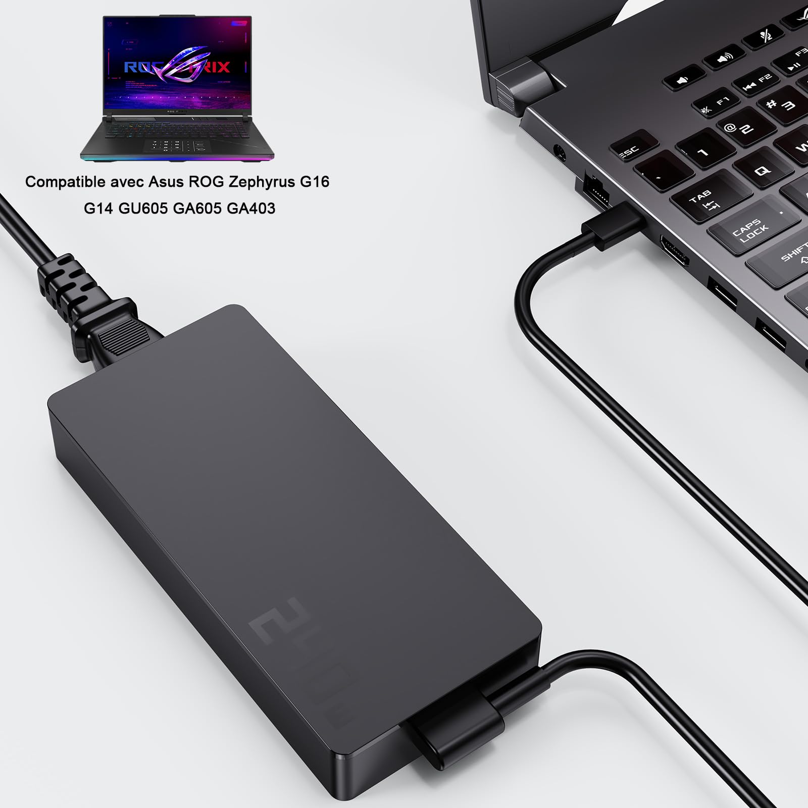 Ładowarka 240W 20V 12A kompatybilna z ASUS ROG Zephyrus G16 G14 | do ASUS GU605 GA605 GA403 TUF Gaming A18 A16 A14 FA608 FA401 FA808 ProArt P16 PX13 H7606 HNN 7306 V16 V3607