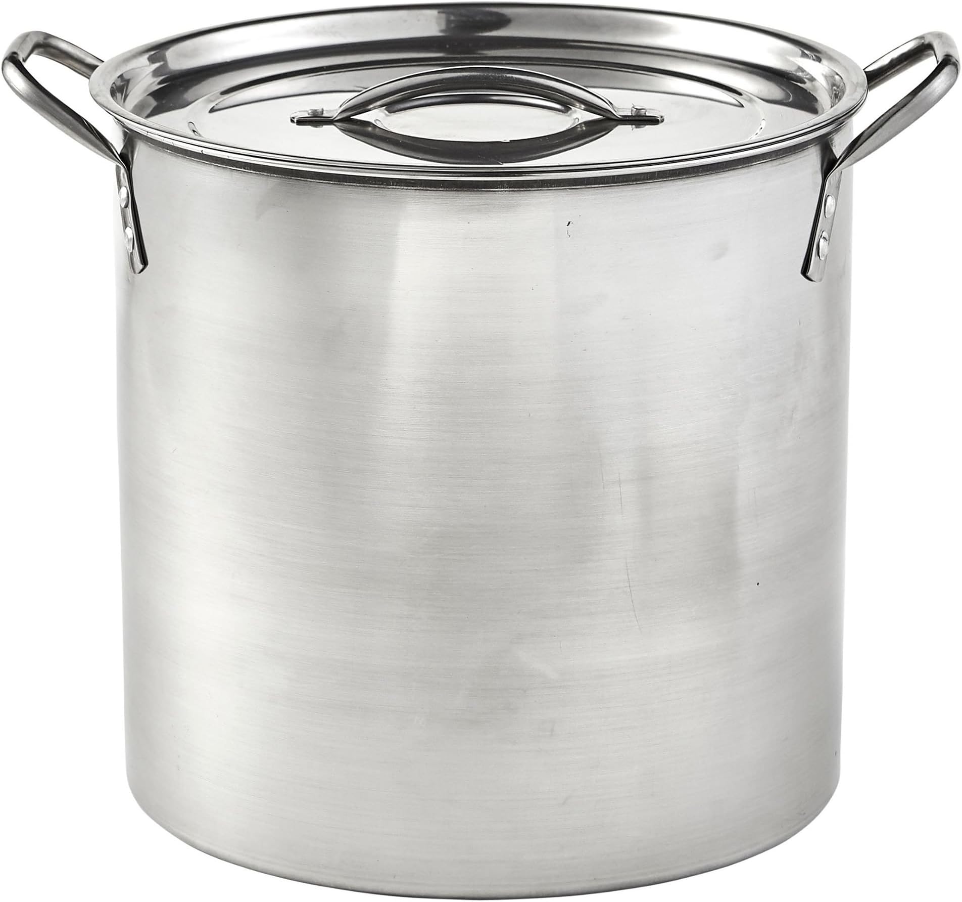 16Qt Stainless Steel Stock Pot with Lid, Large Cooking Pot for Soups, Boiling Seafood, Pasta, Stews, and Family Meals
