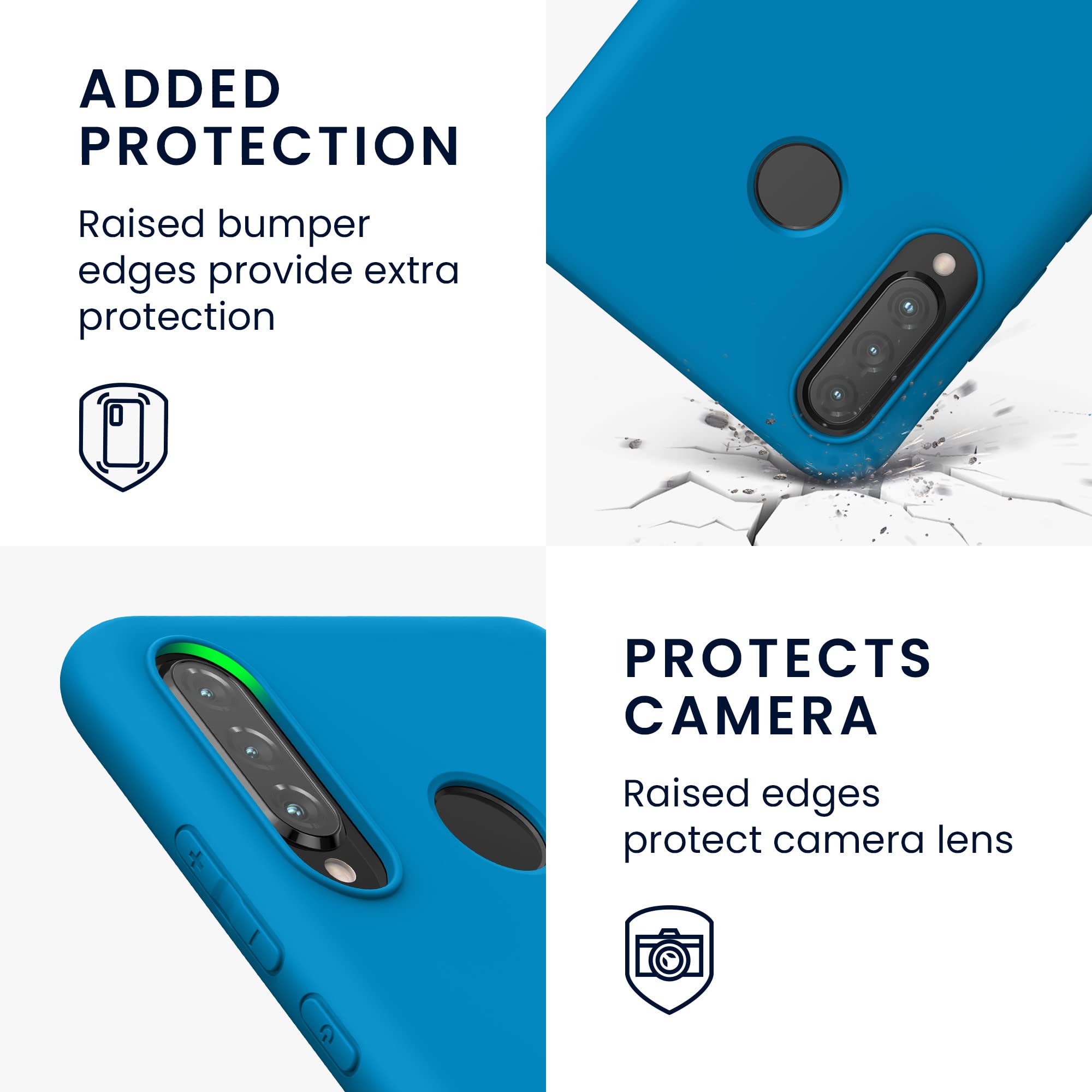 Kwnobile Handyhülle Für Huawei P10 Lite – Weiches TPU-Silikon, Passend Für Kabelloses Laden, In Arctic Night