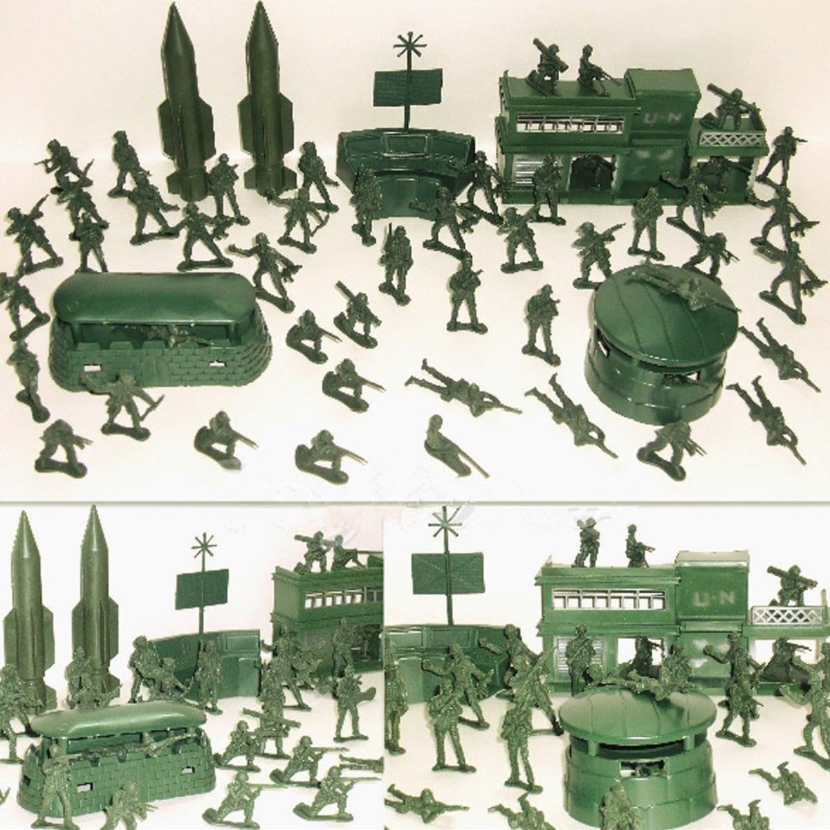 Aissimio 56pcs Toy Soldiers Army Toys For Boys Traditional Green Plastic For Army Military War Games Army Combat Game Toys Soldier Set Soldier Toy Kit