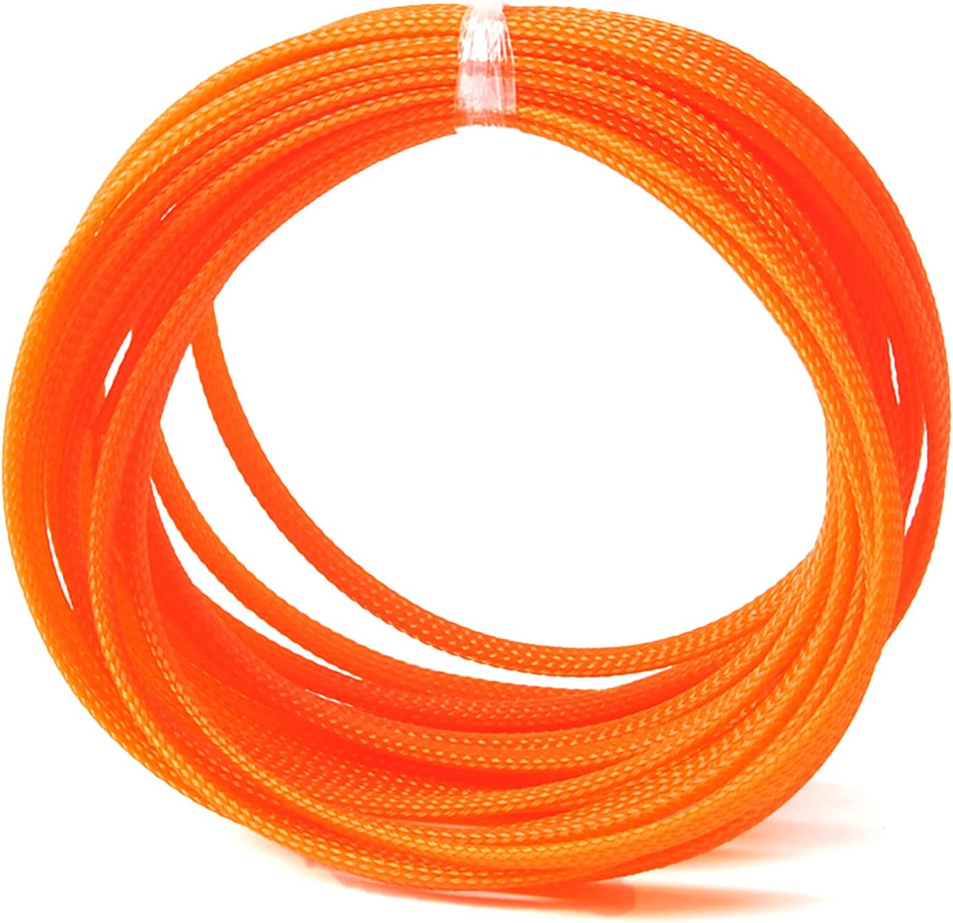 Othmro 16.4ft/5m PET Expandable Braided Cable Sleeve, 1/4" Width Flexible Wire Loom Cord Protector,Cable Management Sleeve Cord Cover for Audio Video Cable Cord Protectors from Pets(1Pc Orange)