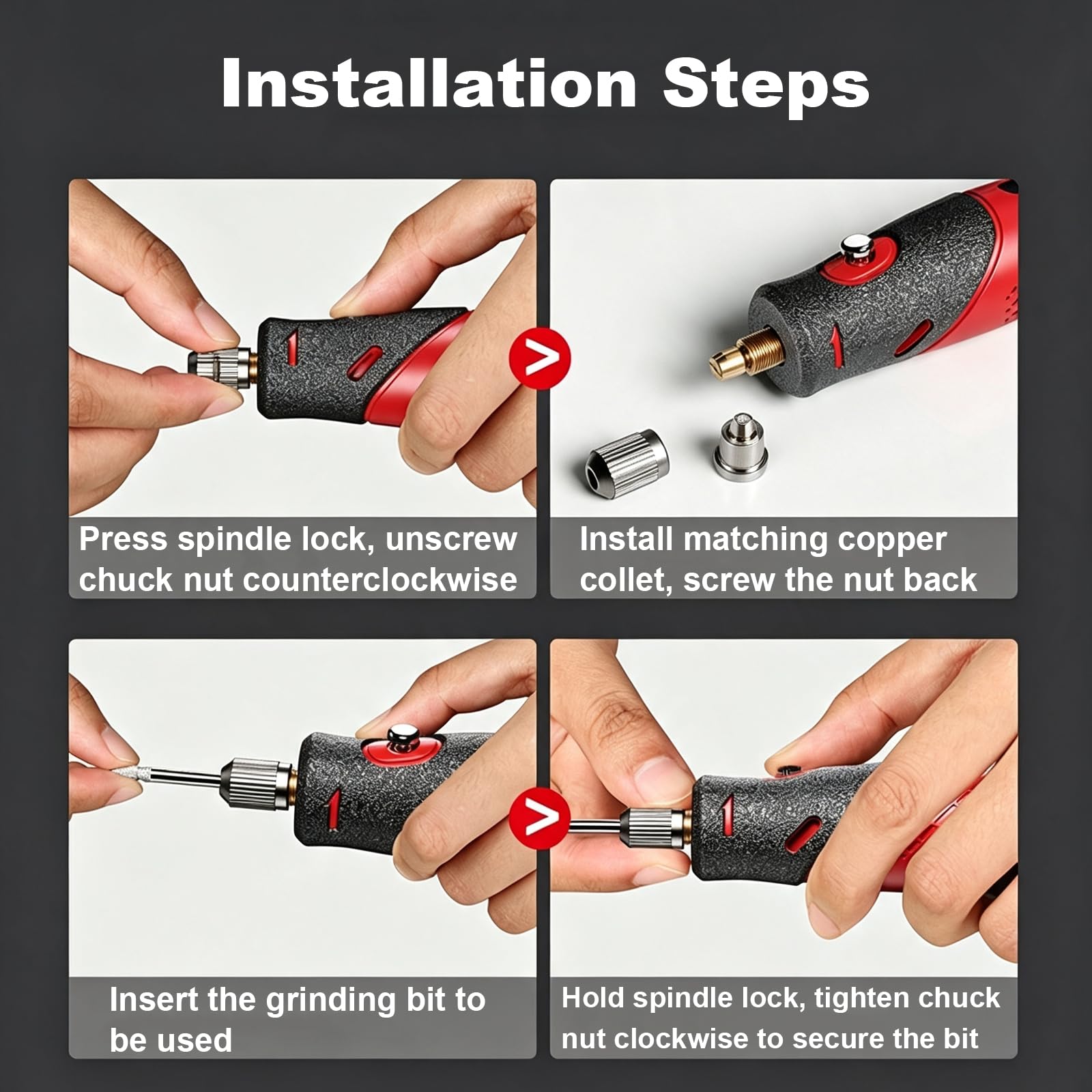 Penna Utensile Rotativo Digitale Manuale, 5 velocità