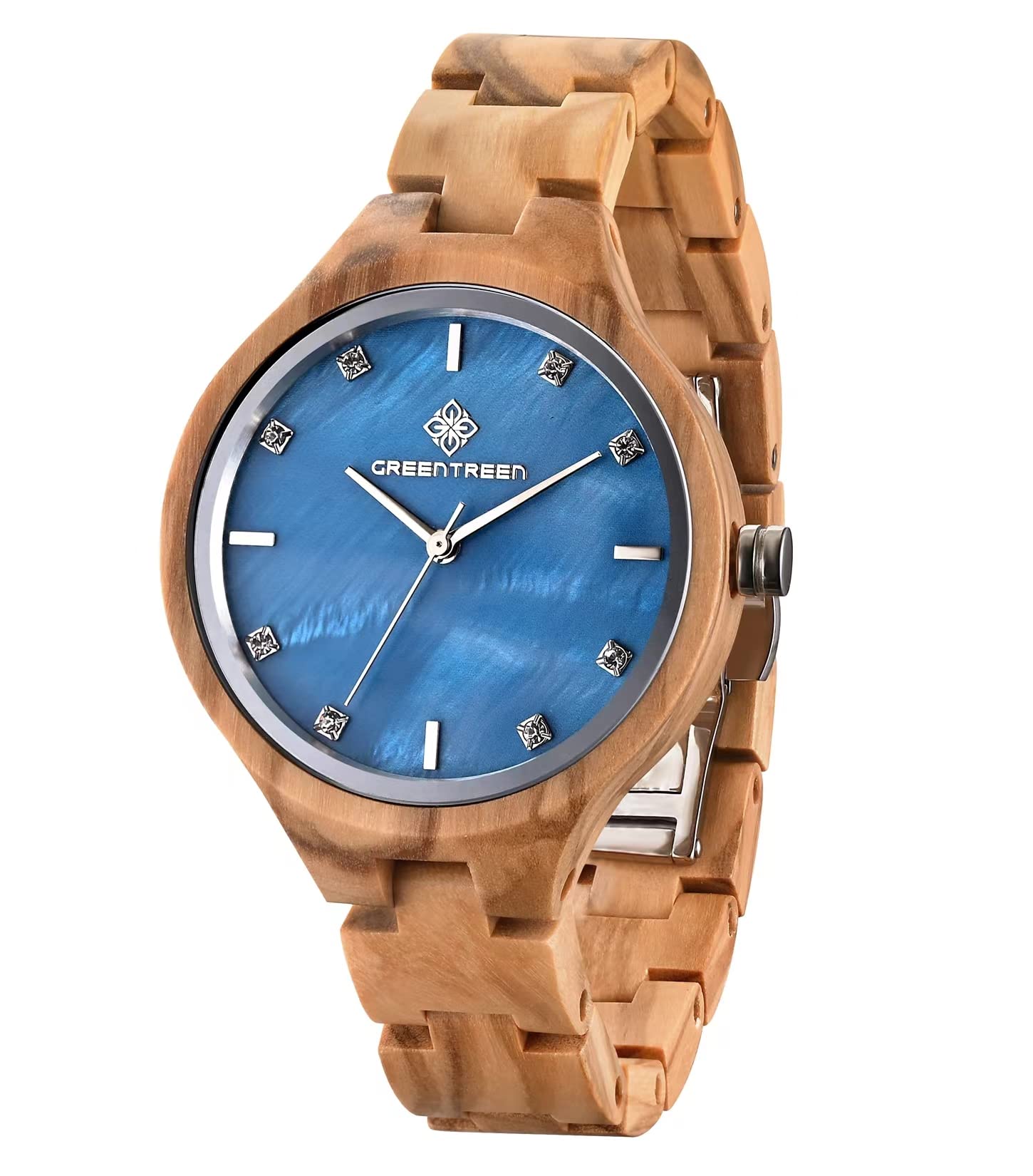 Holzuhr Damen Analog für den Alltag: Holz Armbanduhr mit Quarzwerk und Japanische Batterie - Elegante Frau Uhr für Mama Ehefrau und Tochter