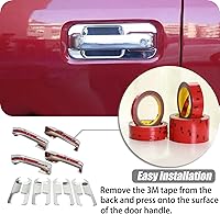 Vista 4 de AUCERAMIC Cubierta protectora cromada para manijas de puerta cromadas para Ford F150 2015-2020, tapas protectoras cromadas, 12 unidades, 4 puertas