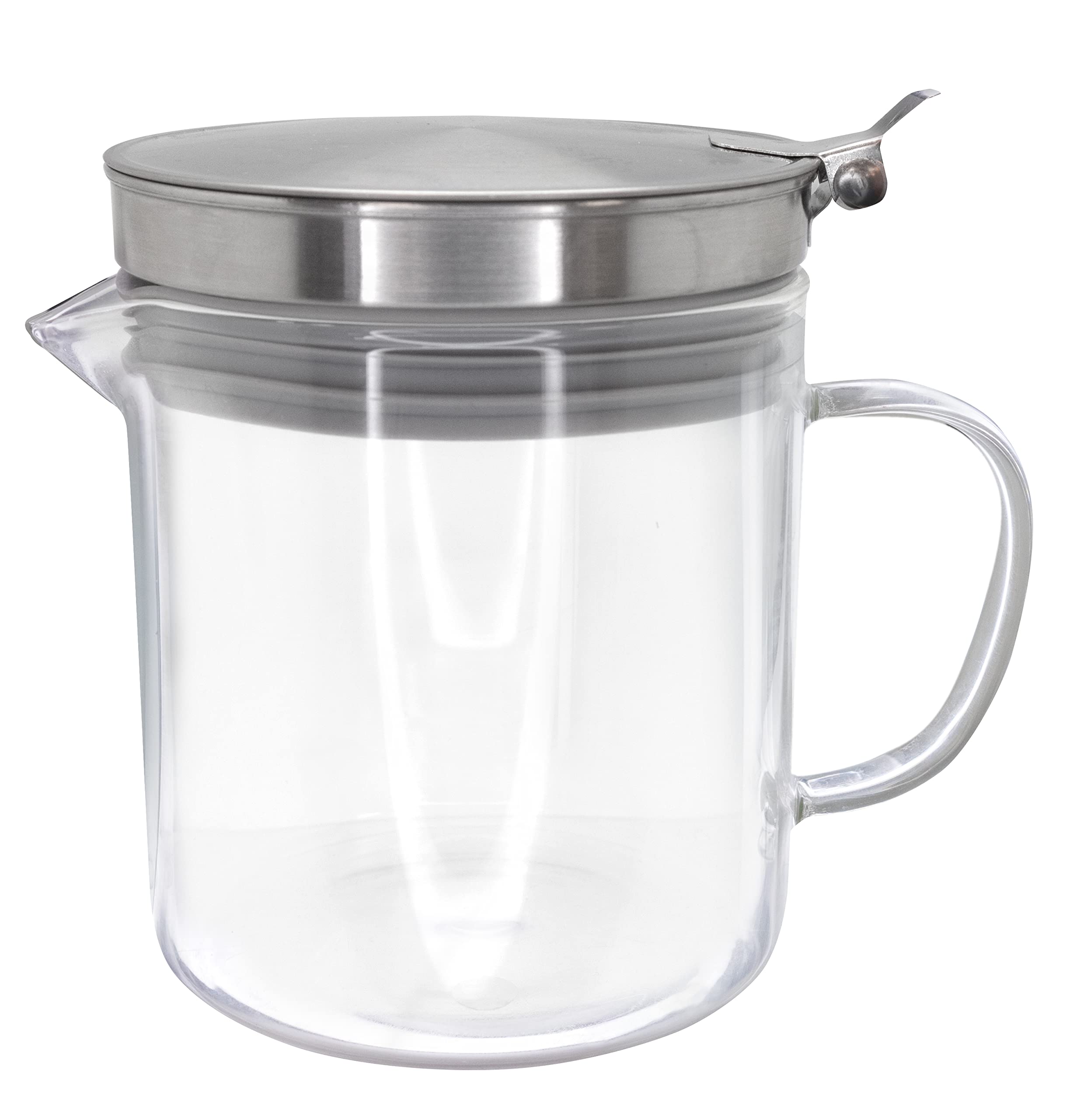 Nerthus FIH 942 grasera cristal con filtro 500 ml aceite pescado cocina reutilizable