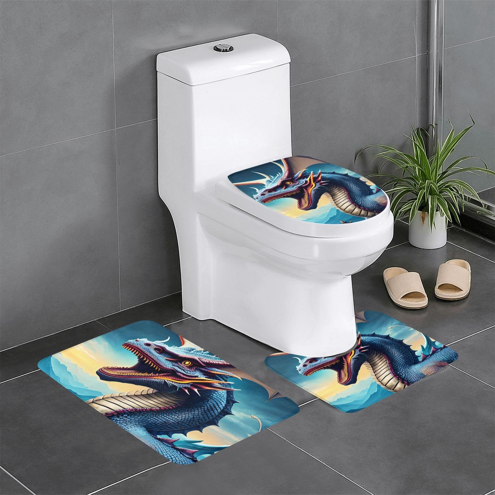 Tapis de sol antidérapants WHJSSF lot de 3 pour éviter les glissades en salle de bain
