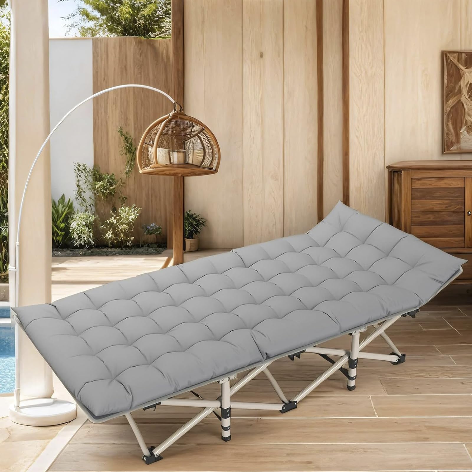 スリーピングコット Amazon.co.jp: グレー、71cm/28インチ折りたたみ式キャンプ用コット