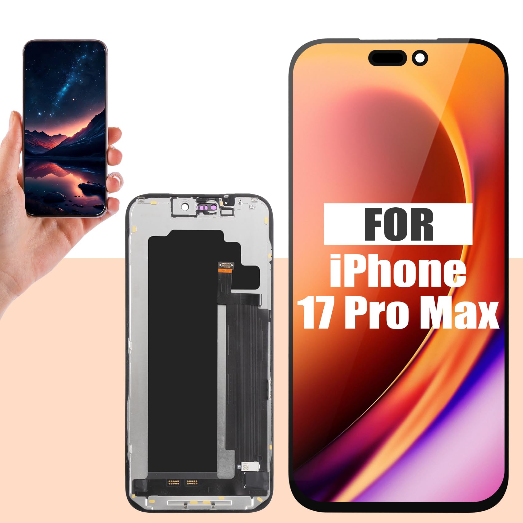 Amazon.co.jp: Incell iPhone 17 Pro Max用スクリーン交換用 iPhone 17