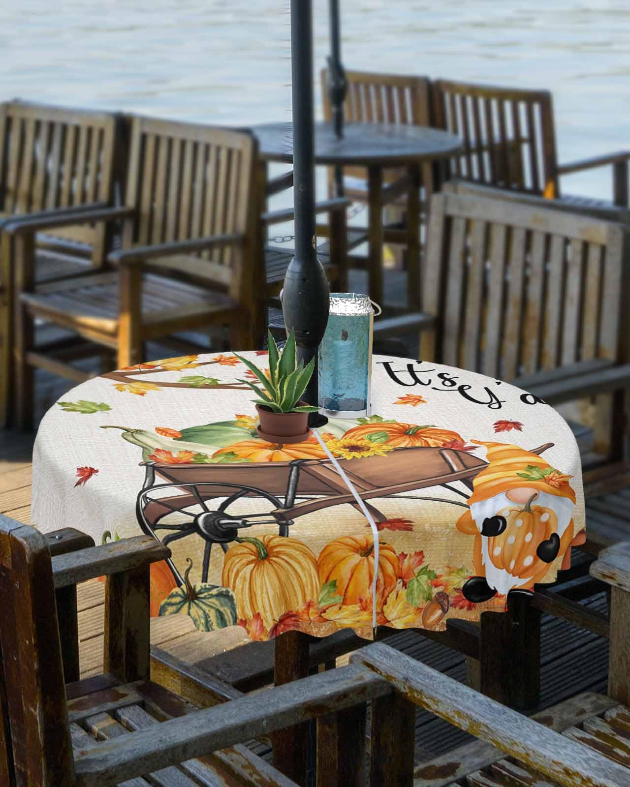 Autumn Thanksgiving Outdoor Tablecloth 54
