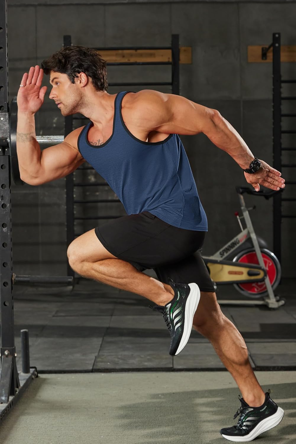 COOFANDY Men's Workout Tank Tops Pack Dry Fit Sleeveless Running Shirts Gym Muscle Bodybuilding T Shirts - Image 4