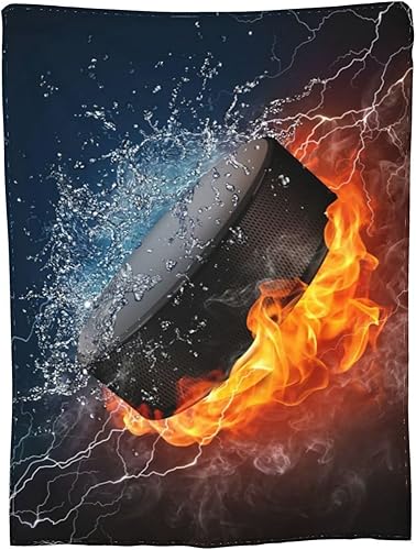 Divertida manta deportiva de hockey súper suave y cálida para niños y hombres, para sofá, dormitorio, sofá, oficina, automóvil, acogedora manta de