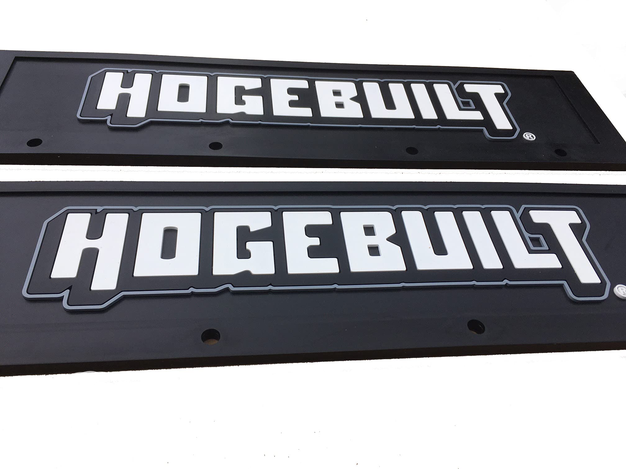 Hogebuilt 61.0 cm x 15.2 cm Heavy Duty Quarter Fender Semi Truck Top Rubber Mud Flaps-Pair