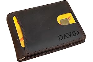 Personalized Father's Day Wallet Engraved Slim Leather Wallet For Men