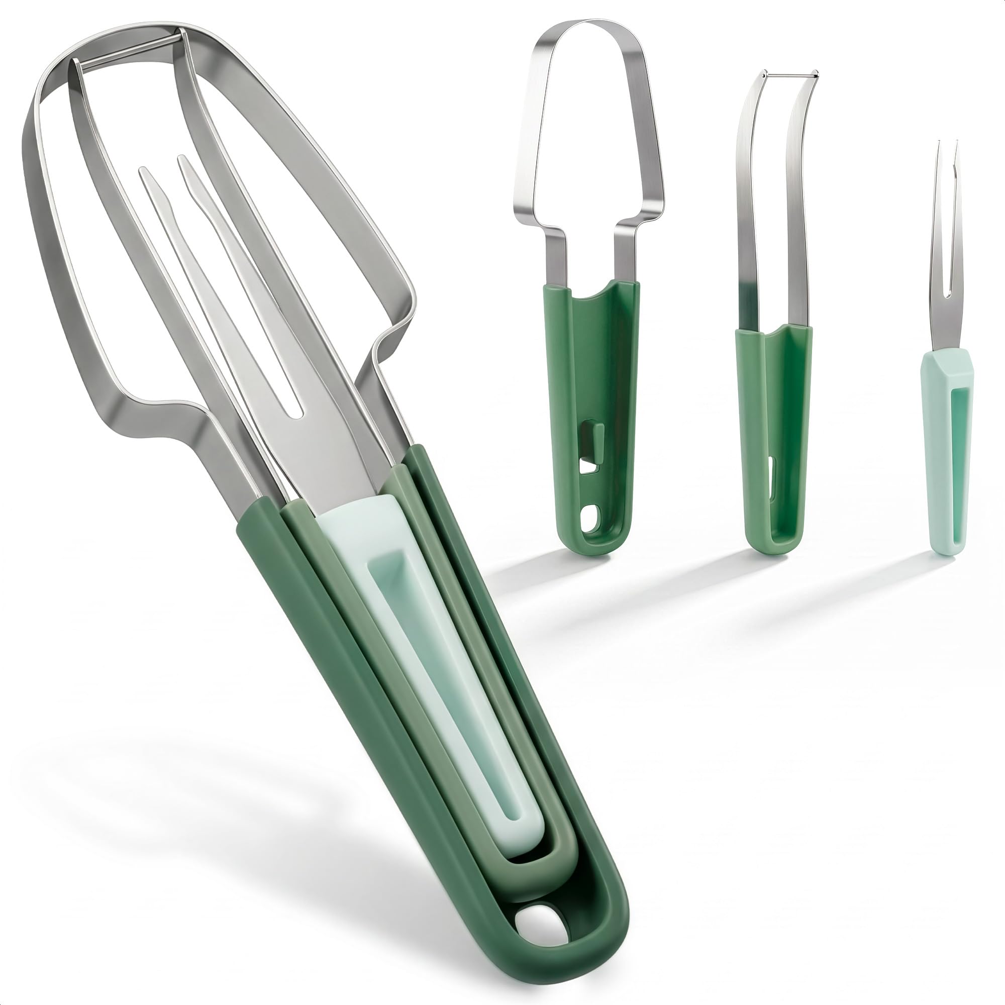 3-in-1 Watermelon Cutter Slicer Tool, Stainless Steel Kitchen Gadget