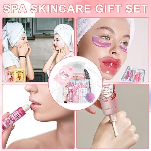 Miniatura 5 de 144 piezas de suministros de fiesta de spa para mujeres, los recuerdos incluyen máscaras faciales, cuidado de la piel, crema de manos, bálsamo