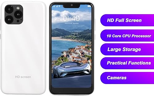 Miniatura 5 de Zyyini Teléfono celular desbloqueado IP13 Pro Max, pantalla HD de 6.1 pulgadas, 32 GB, tarjeta SIM dual, teléfono inteligente de fábrica con
