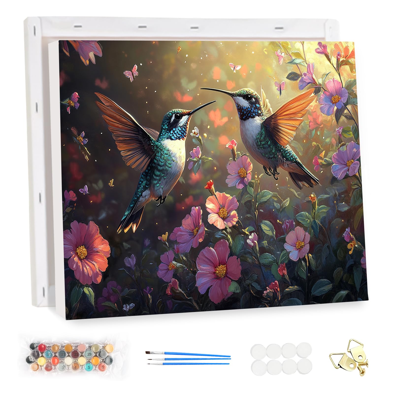 MEIYUDA Dipingere con i Numeri Adulti con Telaio Londra Paesaggio, Kit di Pittura a Olio su Tela Fai-da-Te con Pennelli Pittura a Pigmento Acrilico Disegno, Decora la Casa Regalo 40x30cm
