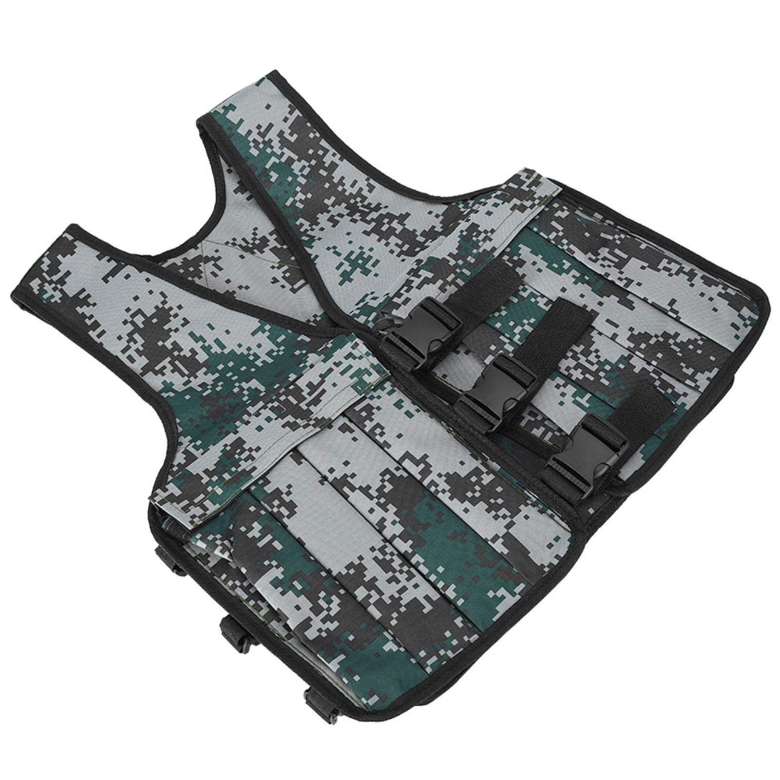 EVTSCAN Gilet de Poids Camo, 20KG/44LBS Gilet lesté de Camouflage réglable