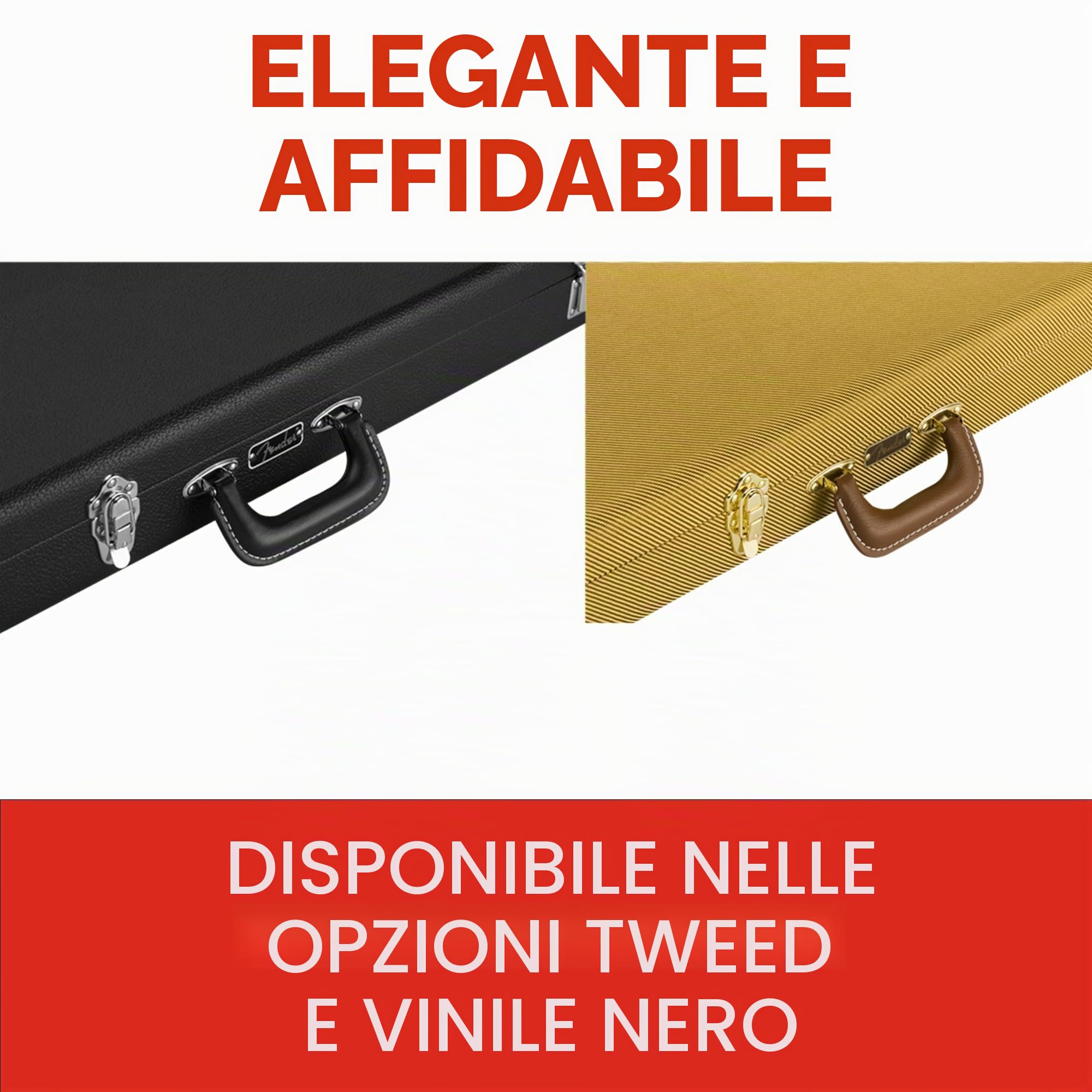 Fender Classic Series - Custodia per Precision Bass e Jazz Bass, Colore Nero