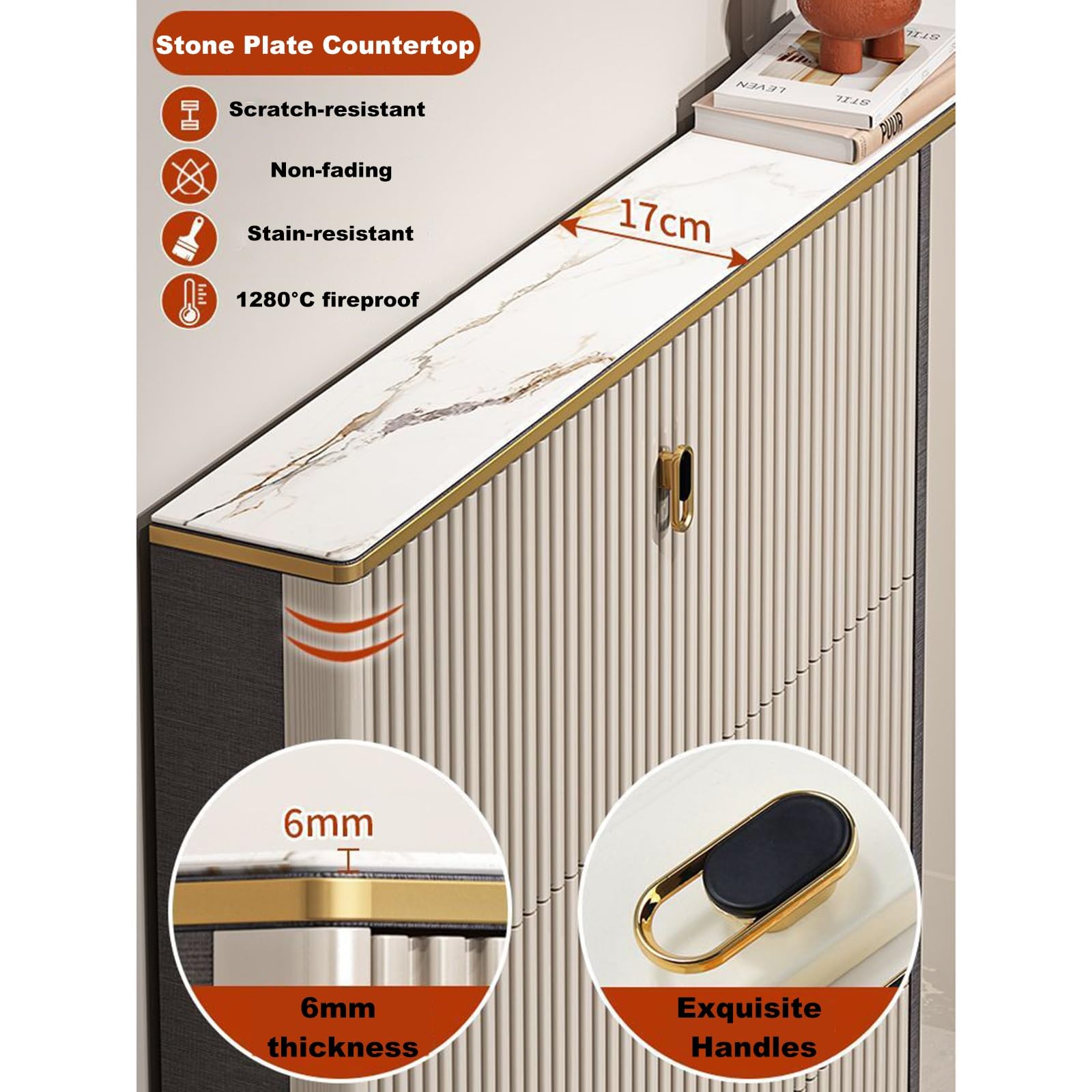 Smukła szafka do przechowywania butów, oszczędność miejsca, wąska konstrukcja z regulowanymi półkami, 63 x 24 x 103 cm, wolnostojący organizer do przedpokoju, szafy