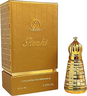 Yasmeen Roohi | Oil Perfume Concentrated 11 ML (.37 Oz) | Unisex for Men and Women | Woody Oud, Warm Spicy, Carmel, Floral, Smoky, Balsamic | Blended Fragrance in Dubai UAE