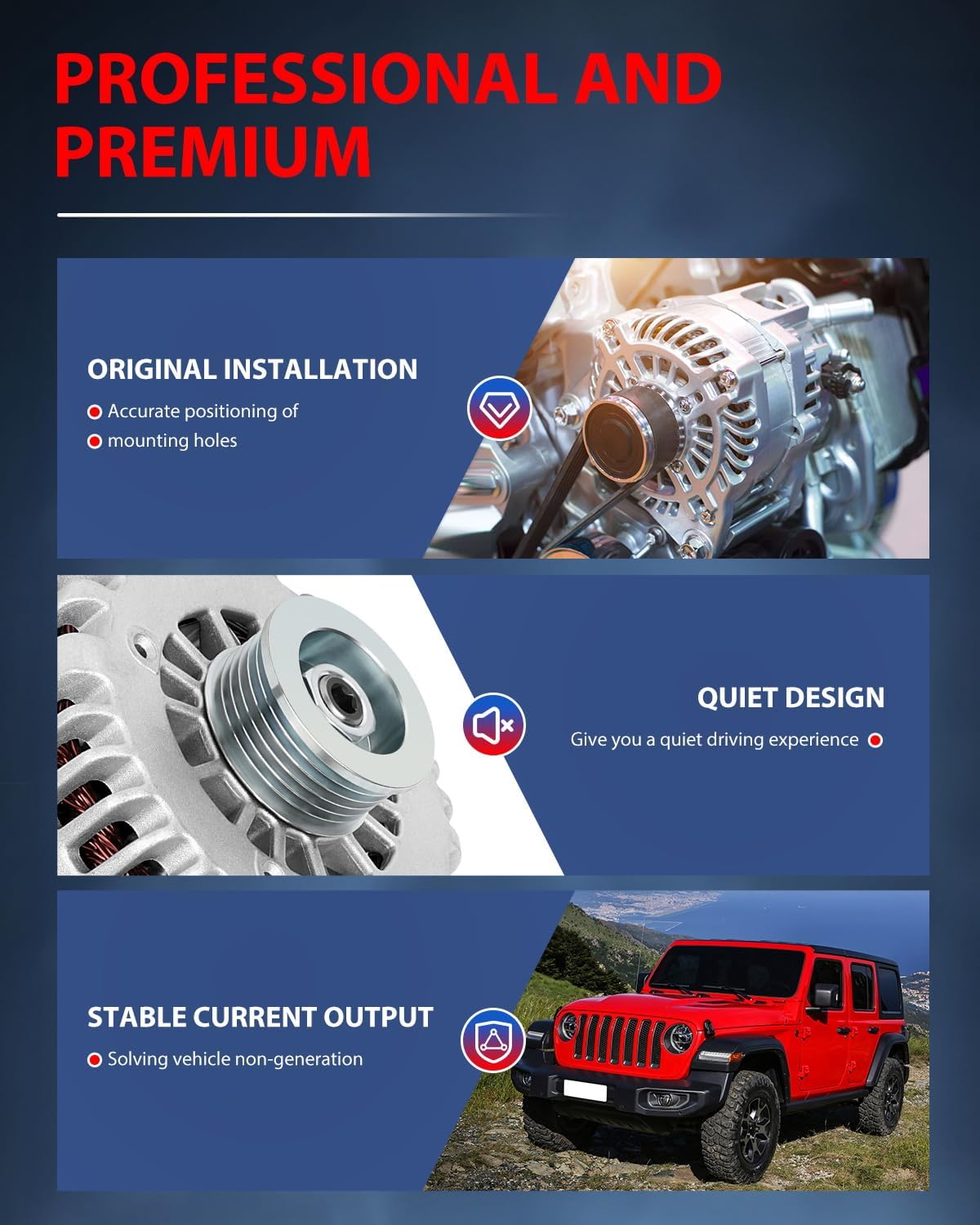 cciyu Alternators Fit for 2006-2010 For Cadillac Escalade ESV EXT 2007-2010 For Chevrolet Avalanche 2007-2010 For Chevrolet Tahoe 2005-2010 For GMC Sierra 1500 ADR0368 10392759 15200268
