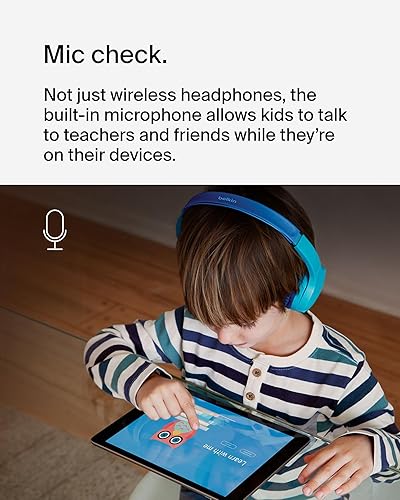 Miniatura 5 de Belkin SoundForm Mini - Auriculares inalámbricos Bluetooth para niños, batería de 30 horas, límite de volumen seguro de 85 dB, micrófono integrado,