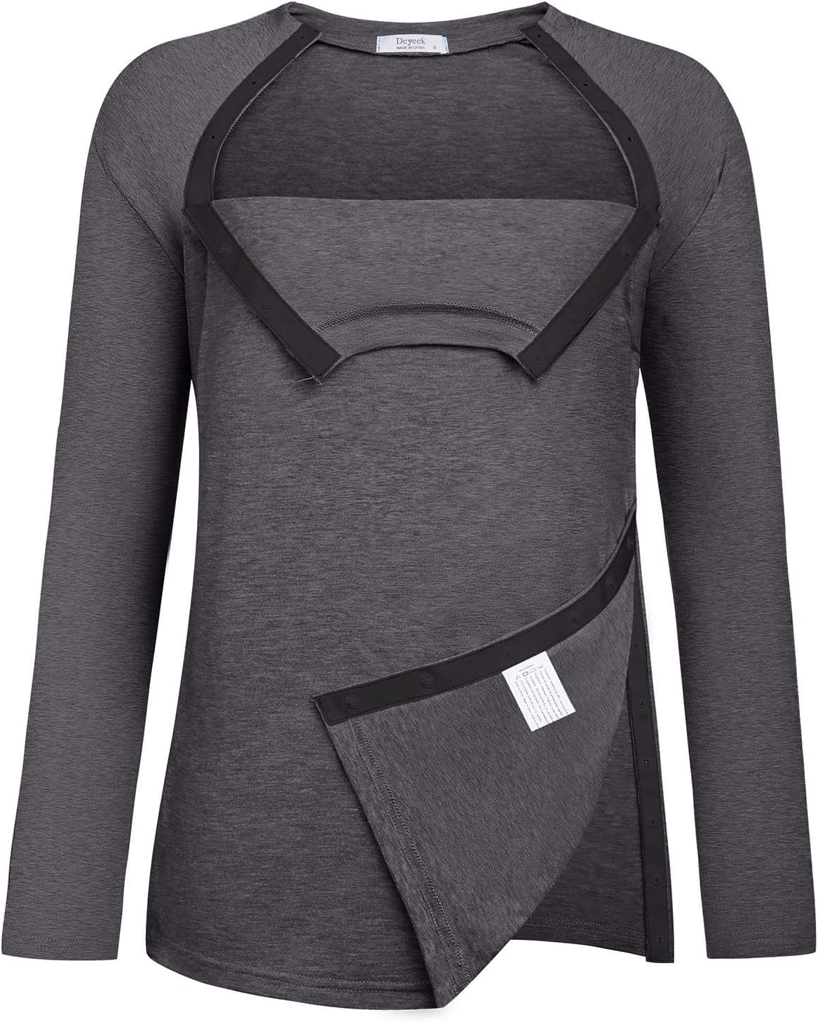 Deyeek Post Shoulder Surgery Shirts for Women Full Tear Away 2 Side Snaps After Rotator Cuff Chemo Port Adaptive Clothing - Image 6