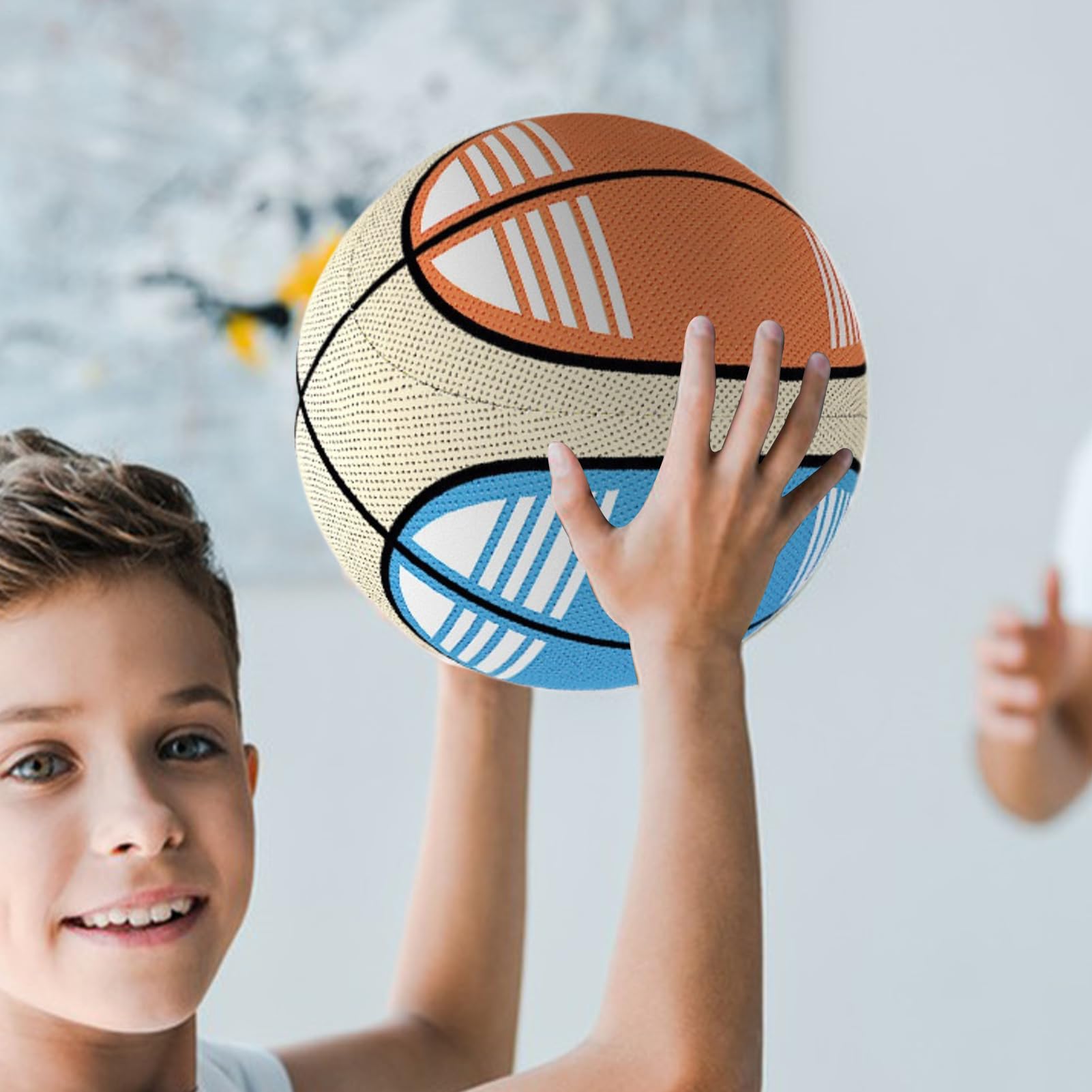 Ballon De Basket Silencieux – Mousse PU – Niveau Sonore < 32 DB – Anti-choc – Pour Intérieur (bois, Carrelage, Moquette) – Ados & Adultes