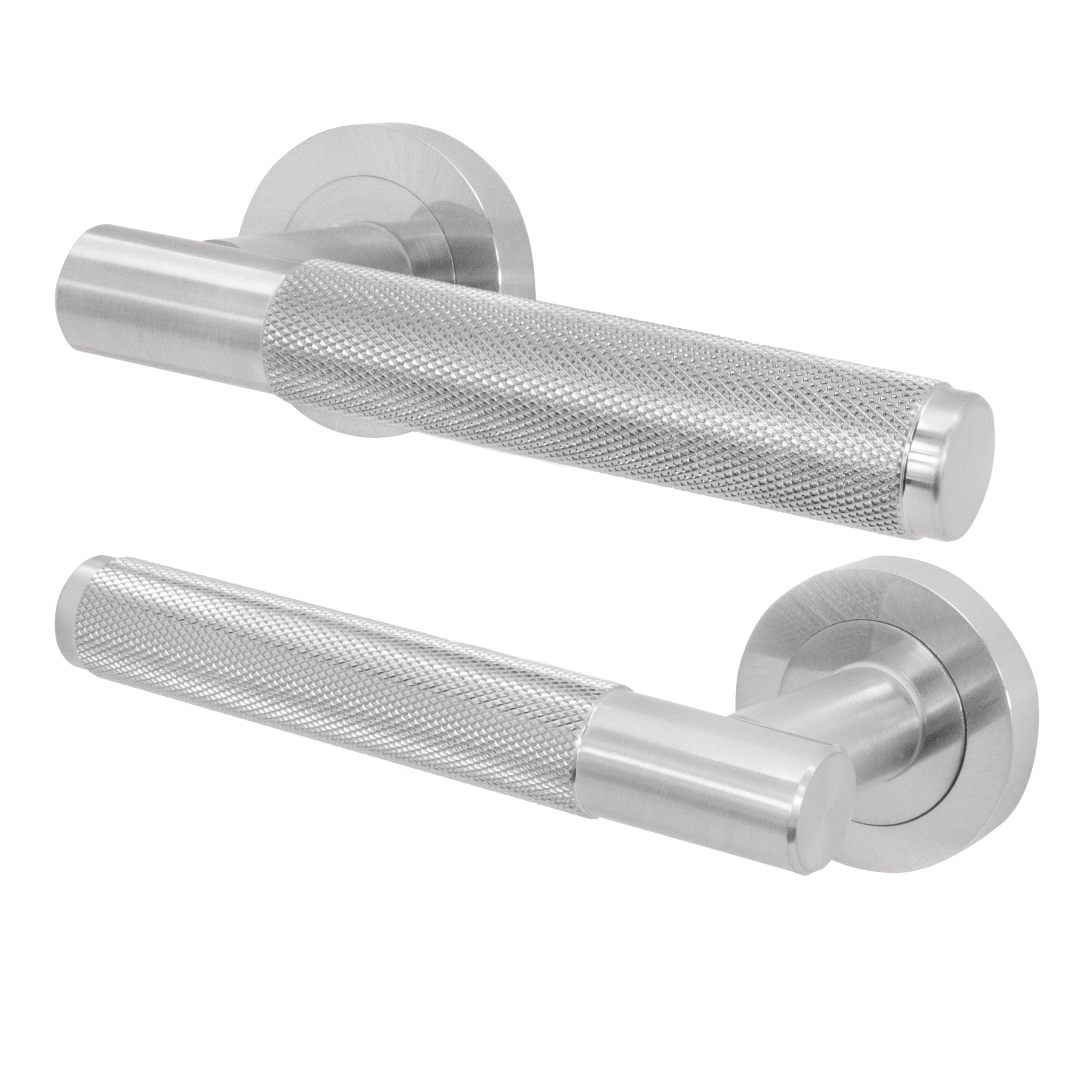 Eai Satin Nickel Satin Fire Door Handle, Internal Lever On Rose Fire Rated Door Handle, Varri Range 1 Pair