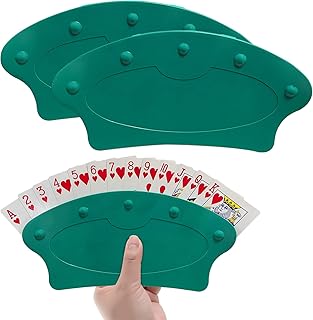 Playing Card Holders, Poker Cards Game for Kids, Seniors,Teens Plastic Hands-Free Trays at Game Night Canasta Jumbo Bridge...
