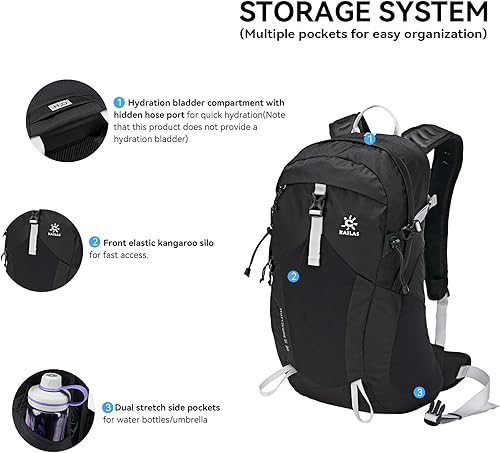 Miniatura 4 de KAILAS Hurricane 2026L Small Hiking Backpack Lightweight Daypack for Women Men Travelling Camping Outdoor Trekking
