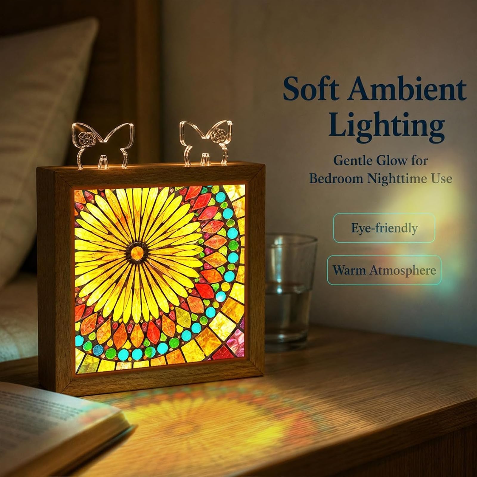 Lampada notturna con cornice e puzzle in acrilico fai-da-te (I#)