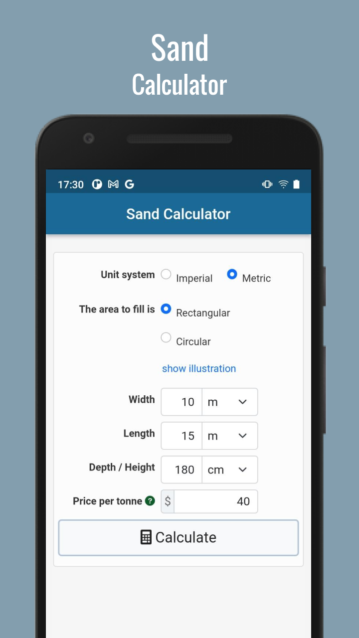 Sand Calculator App on Amazon Appstore