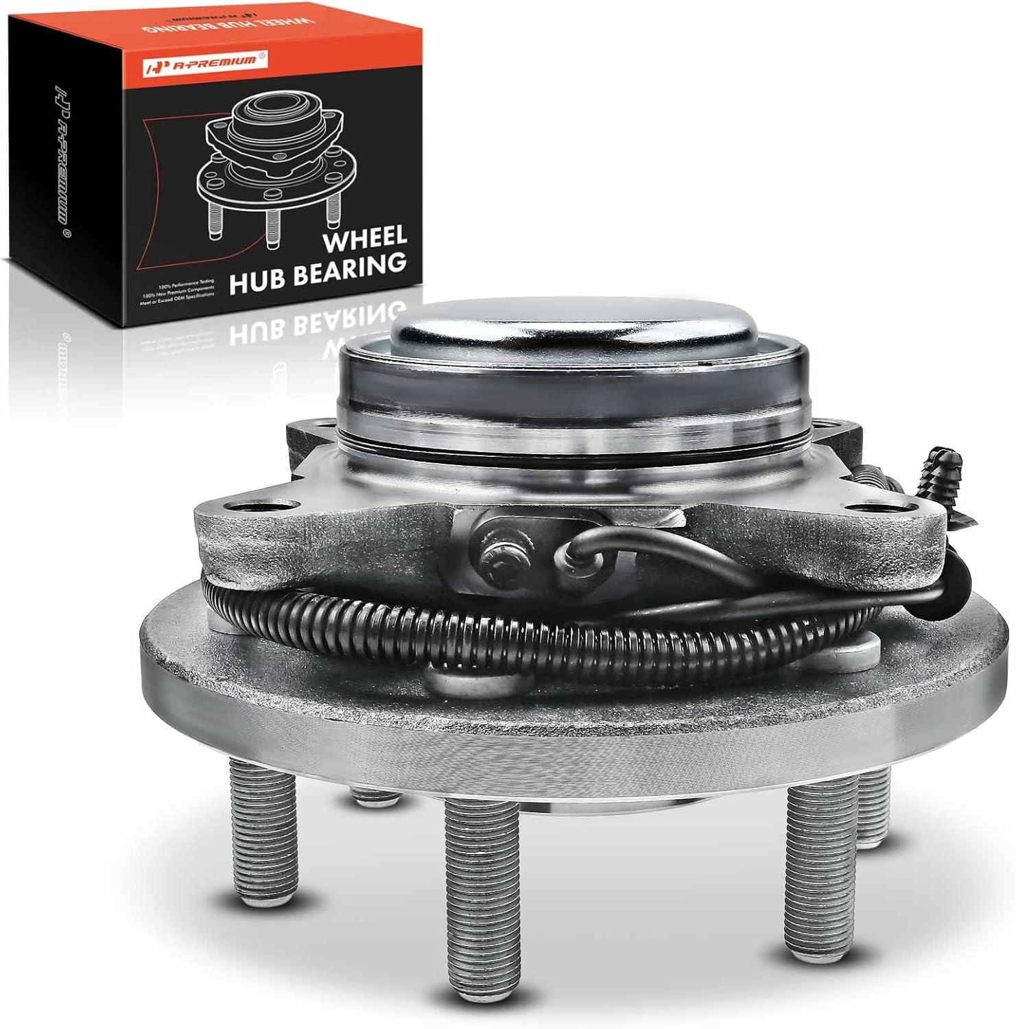 A-Premium Front Wheel Bearing and Hub Assembly with ABS & 6-Lug Compatible with Ford F-150 F150 2018 2019 2020, RWD Only