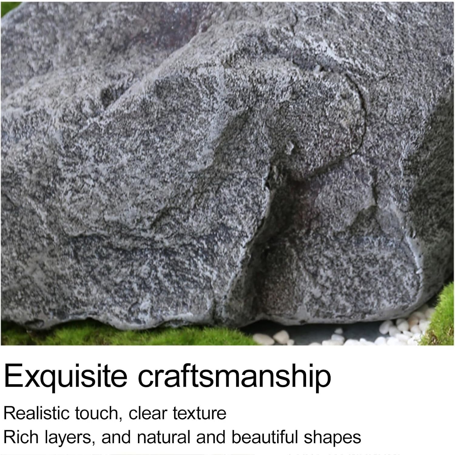 Faux Rock Cover for Outdoor Landscaping, Lightweight Realistic Texture, Ideal for Aquarium Decor and Garden Photography