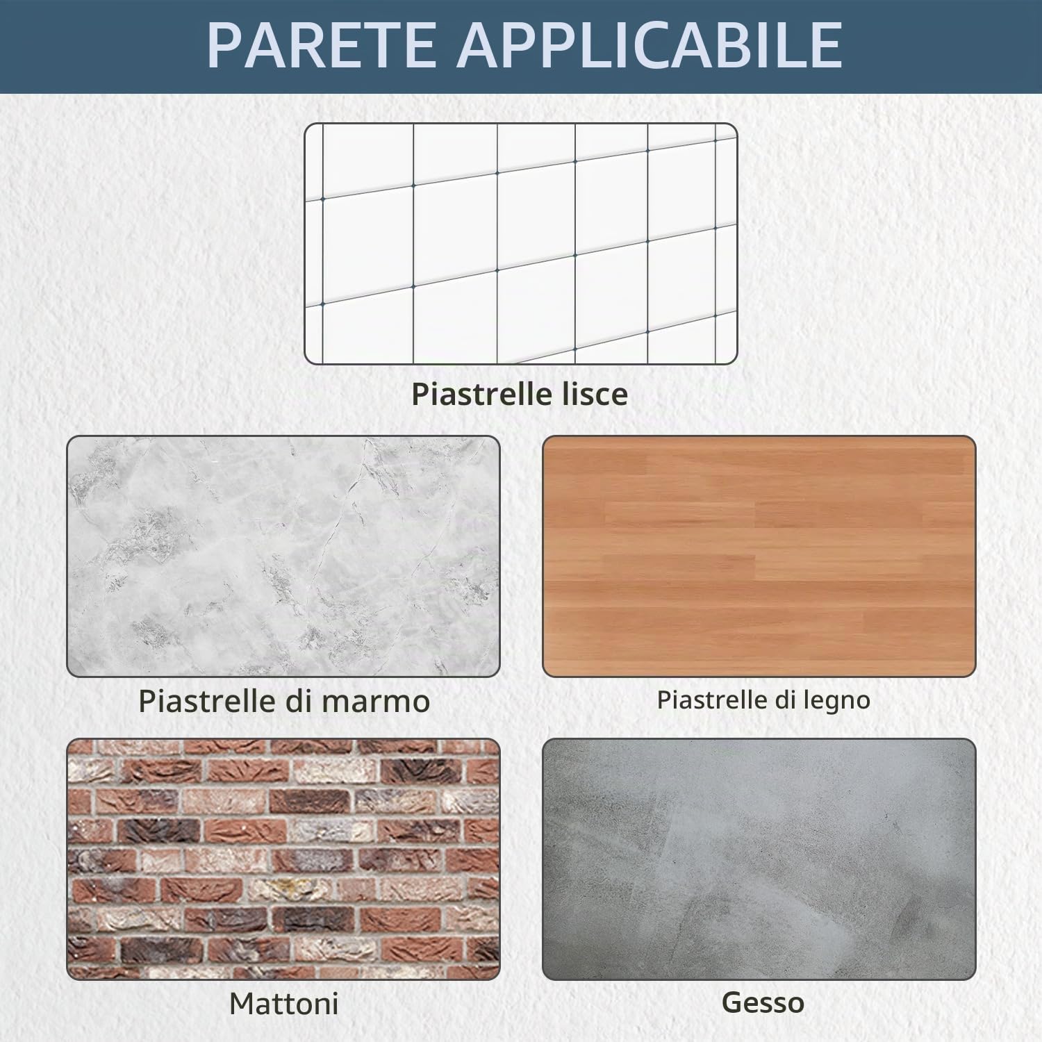 PIQIUQIU 6 supporti per scopa da parete, con vite, in acciaio inox ad alte prestazioni, mocio e porta scopa, per la pulizia della biancheria, bagno, cucina, garage (nero)