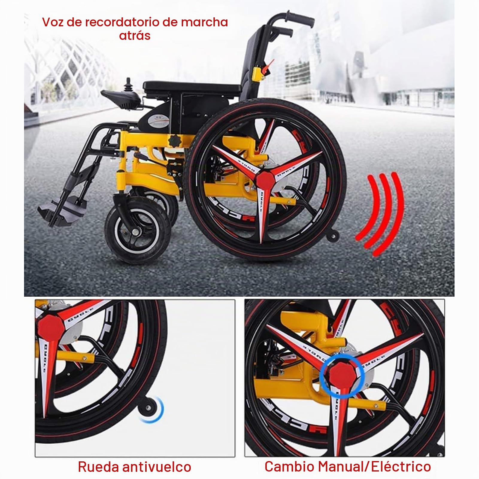 ZAIED Sillas De Ruedas Eléctricas Para Adultos Plegables Motorizadas Ligeras Deluxe Aluminio Adecuadas Para Sillas De Ruedas Eléctricas Para Mayores Y Discapacitados