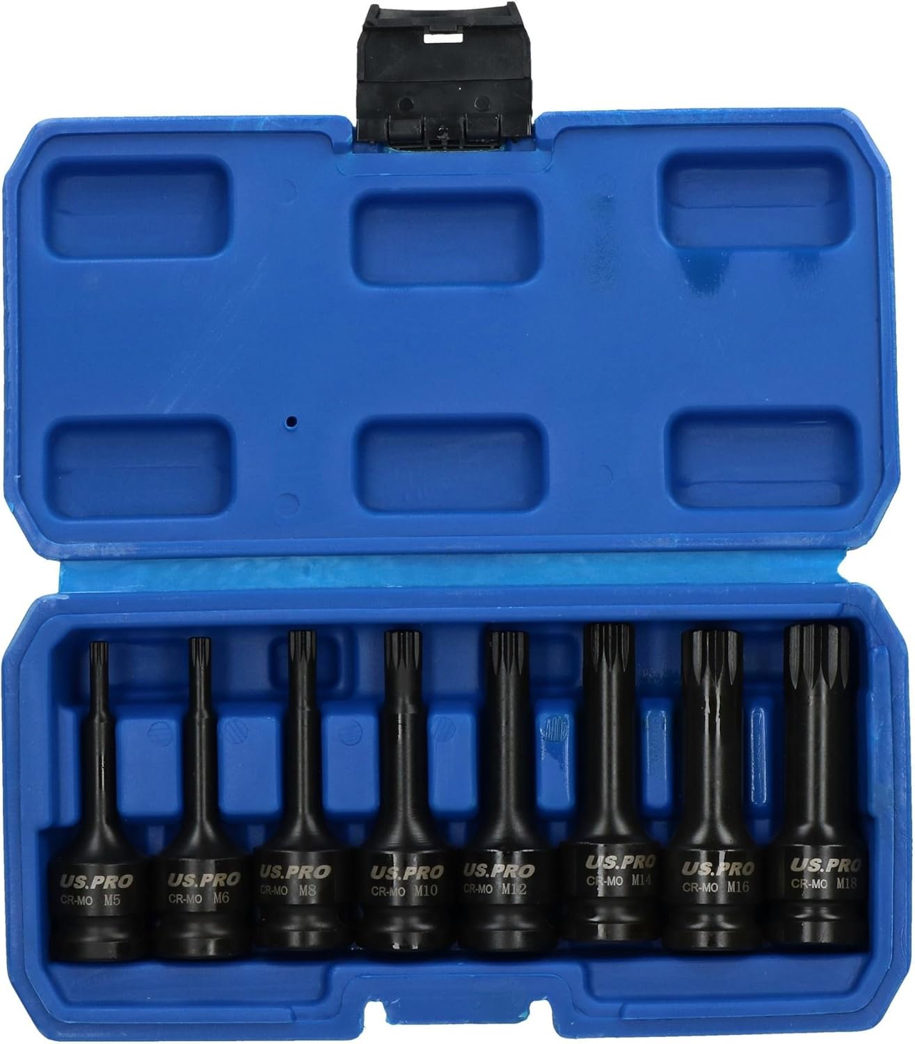 Spline Socket set Triple Square 1/2" Drive M5 - M18 8pc Deep Impact AT831 : Tools & Home Improvement