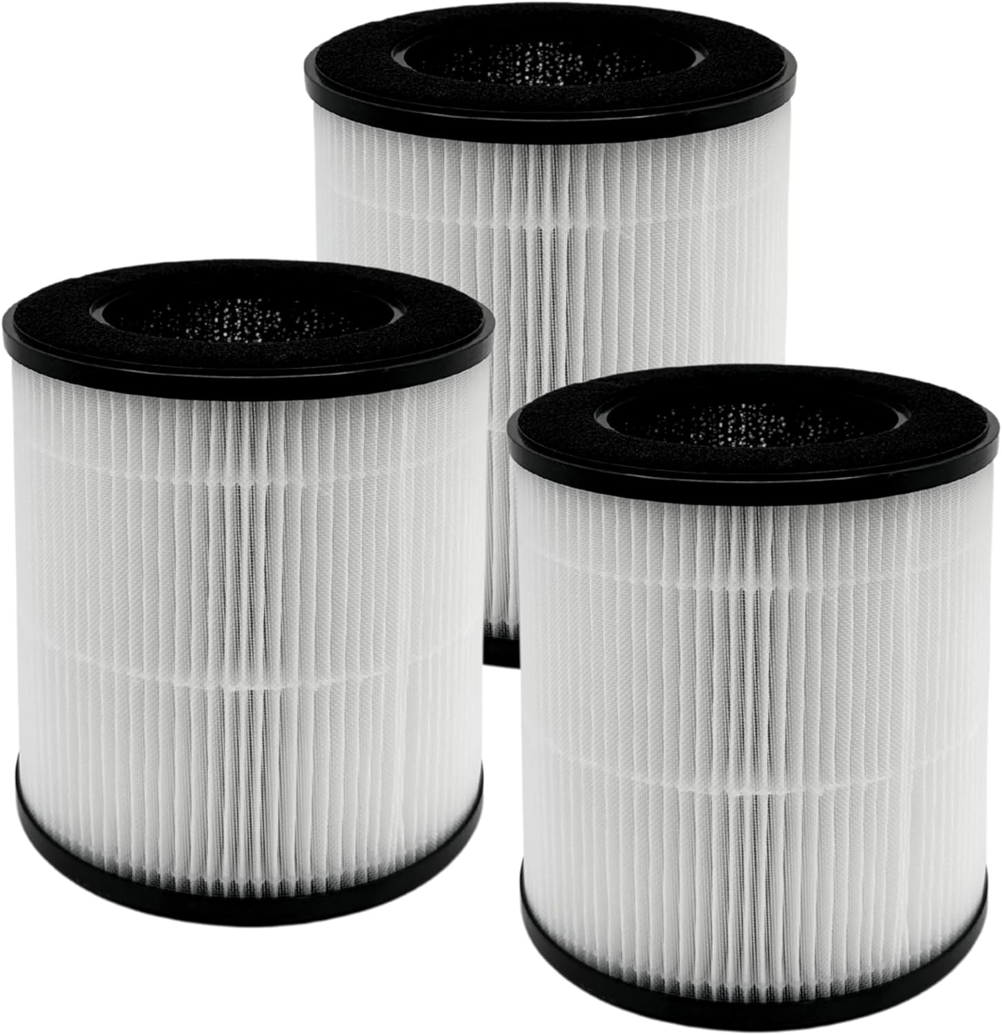 Nispira B-D02L/M05 VAVSEA B-D02H Replacement Filter, for MOOKA B-D02L & M05, VAVSEA B-D02H, VEWIOR B-D02U, KOIOS B-D02L Tailulu D10 Air Purifier, 3-in-1 HEPA with Activated Carbon, 3 Pack