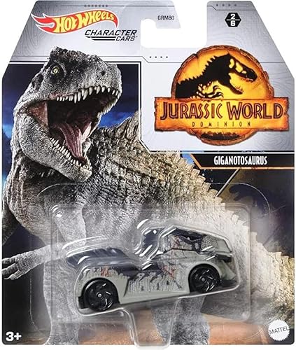 Miniatura 3 de Hot Wheels Jurassic World - Juego de 4 vehículos fundidos a presión de GRM80-956A