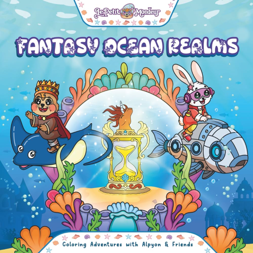 Fantasy Ocean Realms: Coloring Adventures with Alpyon & Friends (Book 1): Whimsical Underwater Characters and Relaxing Scenes, Perfect for Teens and Adults