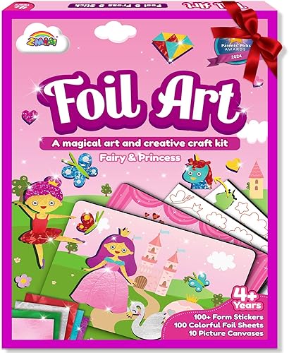 ZMLM Kit de arte divertido de aluminio para niños manualidades de arte de aluminio, regalo de princesa unicornio para niñas de 4, 5, 6, 7, 8, 9