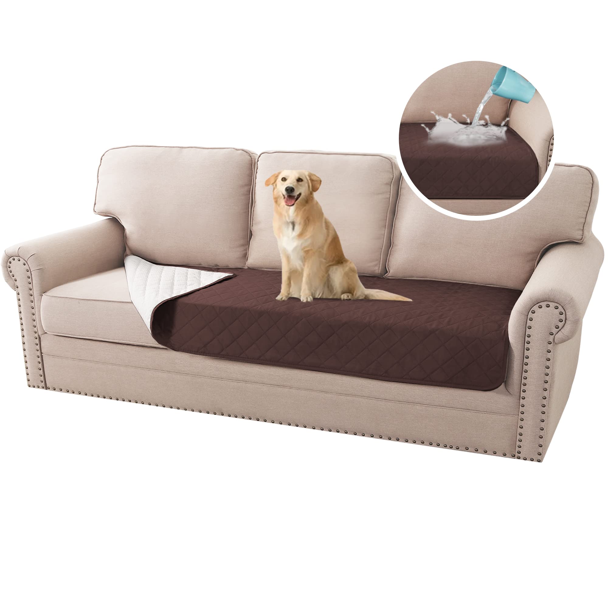 H.VERSAILTEX Couch Cover for Dogs Washable 100% Waterproof Sofa Cushion Cover Dog Bed Cover Non-Slip Pet Blanket for Sofa Cushion Protector, 35" x 74"