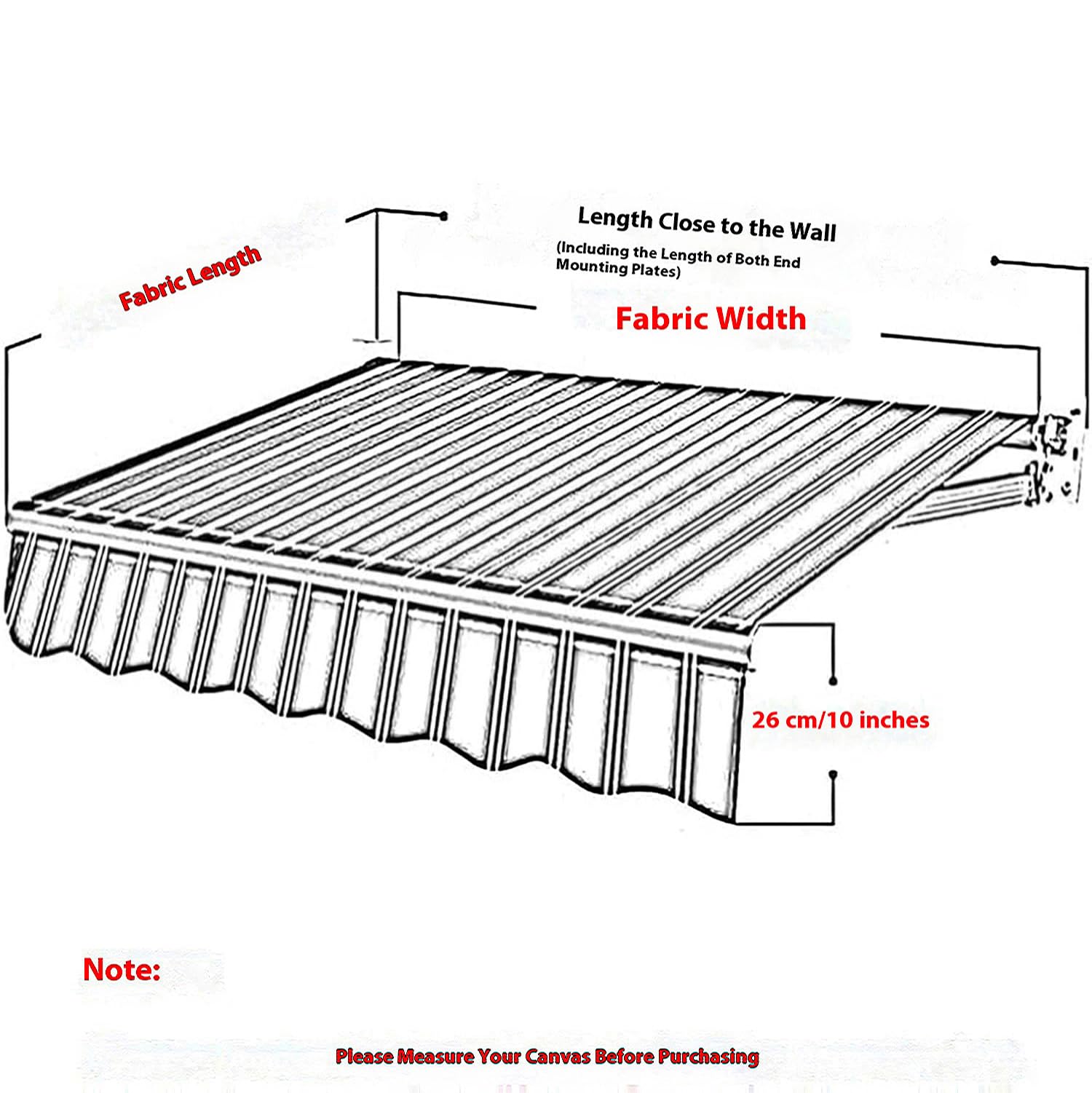Reemplazo de Tela para toldo, reemplazo de Cubierta Superior para toldo de jardín, con Revestimiento Impermeable de PU, Impermeable, protección UV,6x3.5m