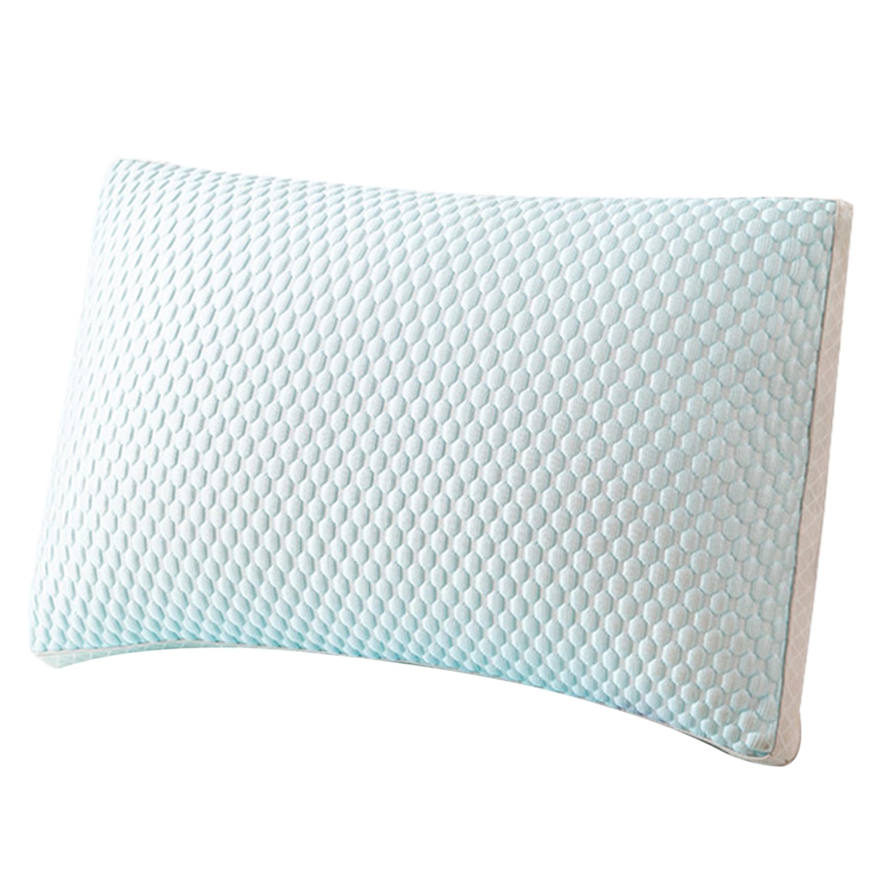 NASSMOSSE Cooling Pillow, 29x19 Inch Elastic Bed Pillows with down Filling, Breathable Side Sleeper Pillow with Massage Particles, Washable for Stomach Sleeper, Light Blue