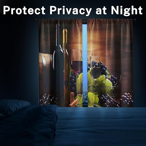 Vista 79 de Cortinas geométricas de cocina negras y grises de 63 pulgadas de largo, juego de 2, cortinas grises y blancas para dormitorio, sala de estar, Gris