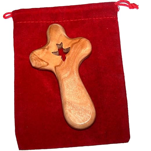 Holy Spirit the Comforter Cross ... Package. Comes with gift box,Velvet bag & Lord's Prayer card (4 Inch)