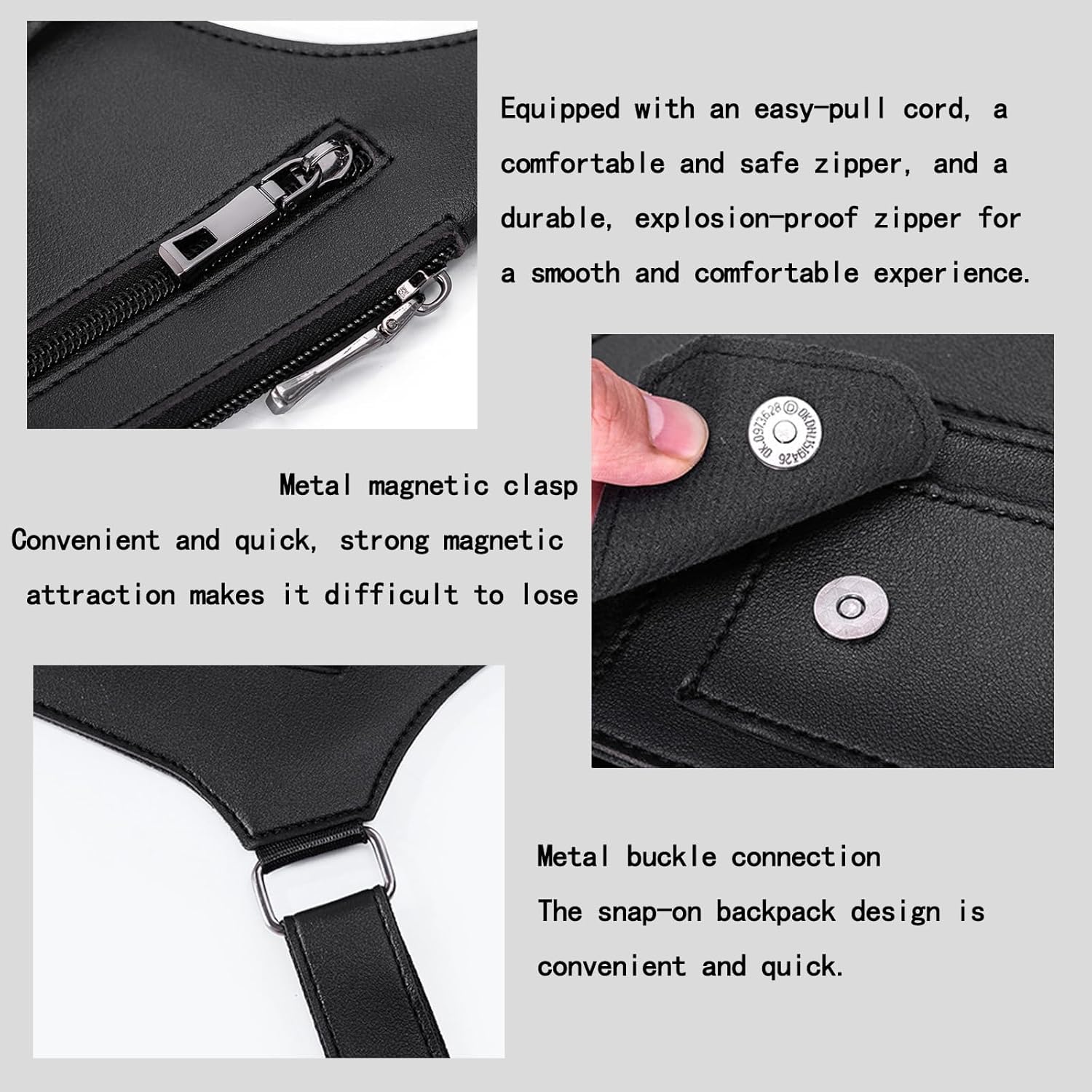 Underarm Shoulder Bag For Men & Women,Premium Leather Adjustable Unisex Holster Under Arm Bag - Image 4